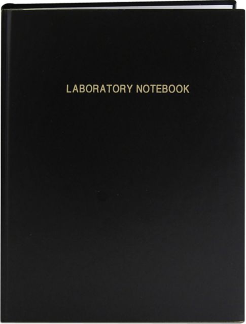 4x4 Quad Graph Ruled Lab Research Notebook 11.25 IN x 9.125 IN 144 Numbered Pages Black Cover