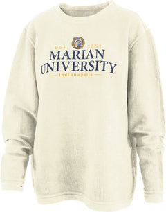 Marian University Knights Women's Corduroy Crewneck Sweatshirt