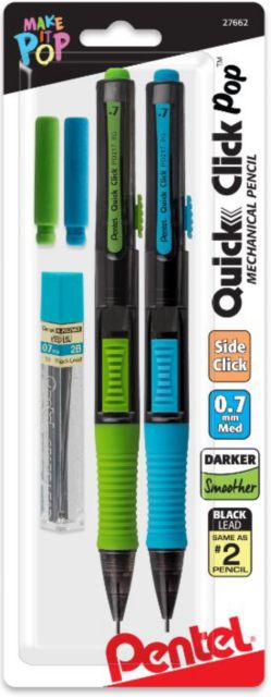 MECHPENCL QUICK CLICK .7MM 2PK